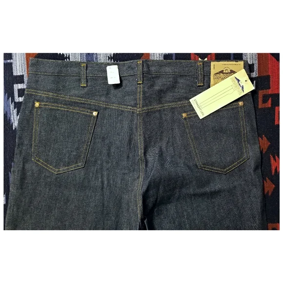 VINTAGE 80's DEADSTOCK DAKOTA BY 5 BROTHERS RAW DENIM JEANS- SIZE 42X32